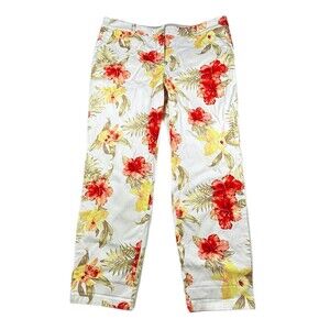 Talbots The Weekend Chino floral pants Size 12P